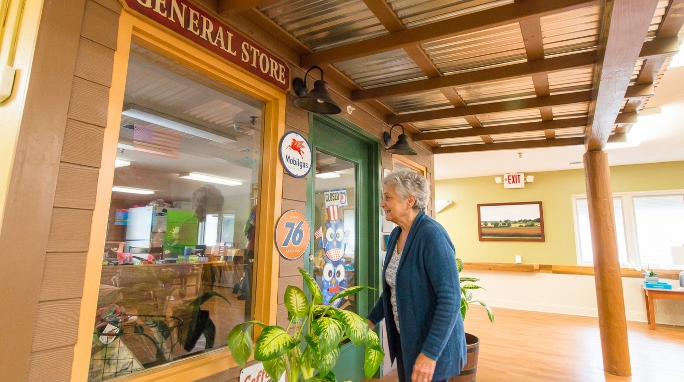General Store storefront along a community hallway at Danville Centre.